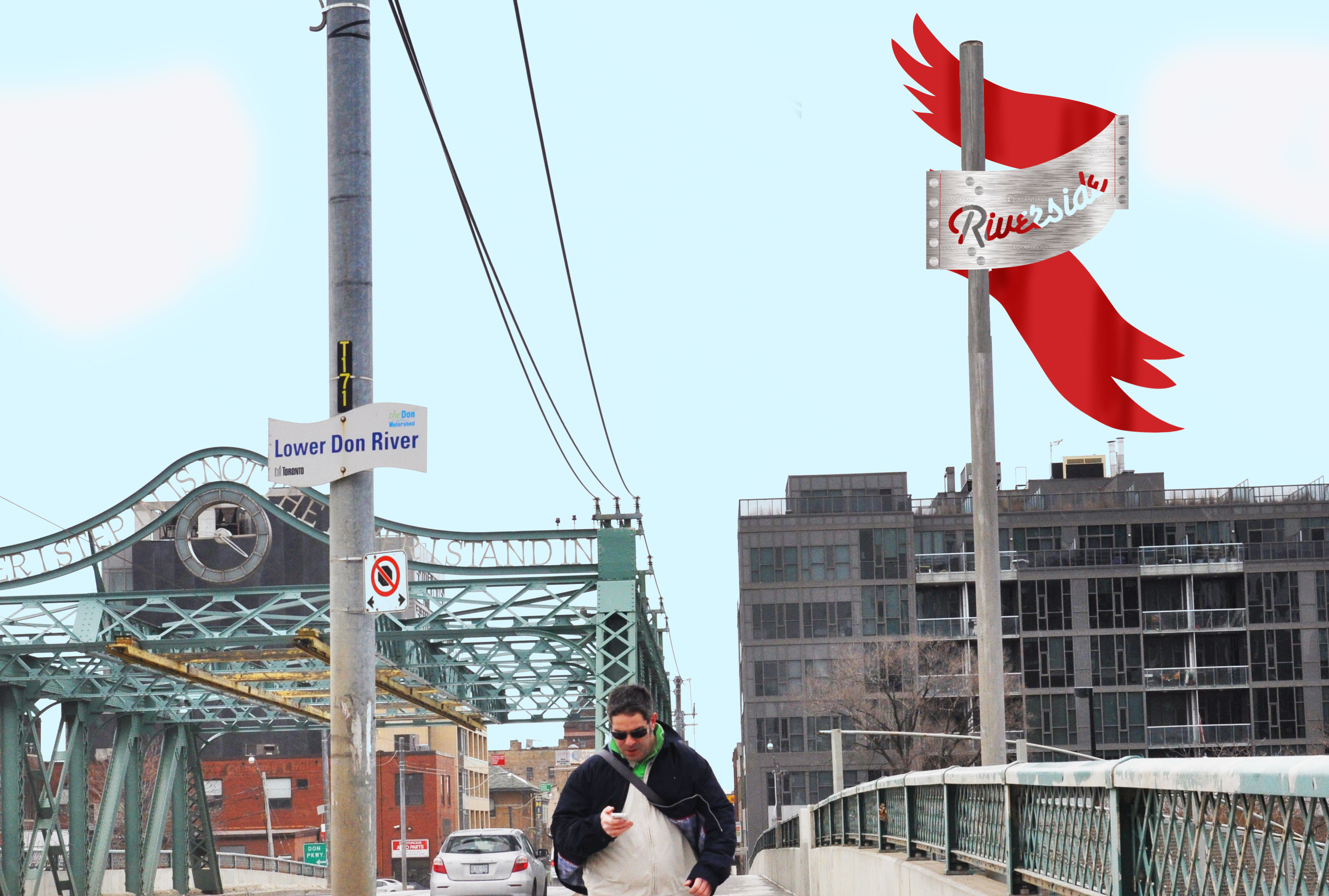 Riverside Bridge Project - Wayfinding Art - Artist Mock Up